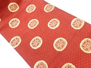 抽象車輪模様織出し名古屋帯